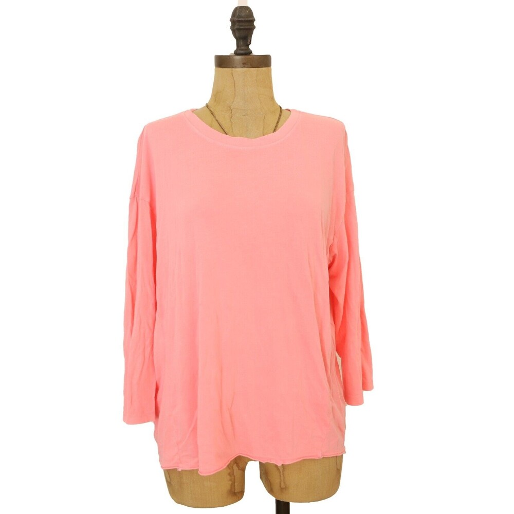 Sundry T-Shirt Size 0 XS 3/4 Sleeve Top Cotton Modal Lightweight Pink NEW B94